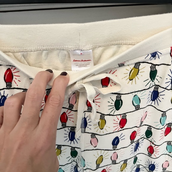 Like New - Hanna Andersson Holiday Print Long John Pajama Pants - Picture 3 of 10